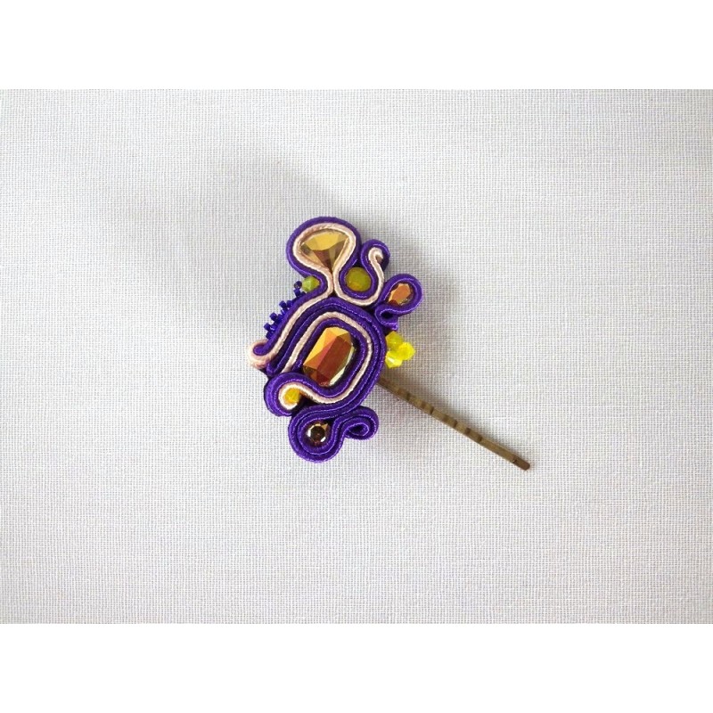 Barrette soutache et Swarovski Barrette soutache et Swarovski