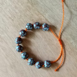 Bracelets 10 perles fleuries