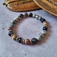 Bracelet pierres gemmes et inox
