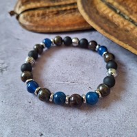 Bracelet pierres gemmes et inox