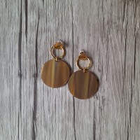 Boucles d'oreilles acétate rondes et acier inox