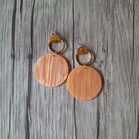 Boucles d'oreilles acétate rondes et acier inox