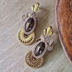 "ANAÏS" boucles soutache et acier inoxydable