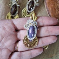 "ANAÏS" boucles soutache et acier inoxydable