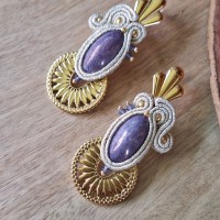 "ANAÏS" boucles soutache et acier inoxydable