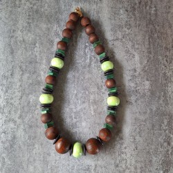 Collier bois céramique - modèle 2