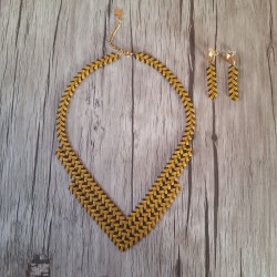 VANNERIE - parure perles tissées