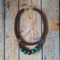 Collier grosse corde et perles en bois