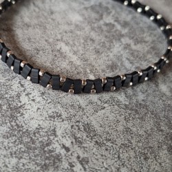 Bracelet "chevrons" perles en verre