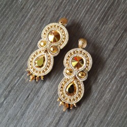 "PEPITE" boucles soutache full or