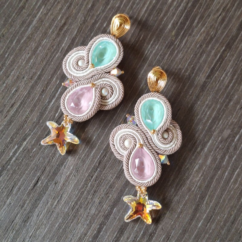 "CALYPSO" boucles soutache et cristal