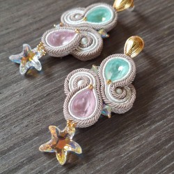 "CALYPSO" boucles soutache et cristal