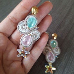 "CALYPSO" boucles soutache et cristal