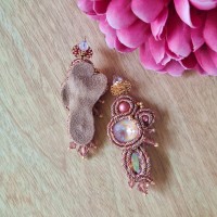 "RHODA" boucles soutache et cristal