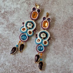 "EMILIE" boucles soutache,...